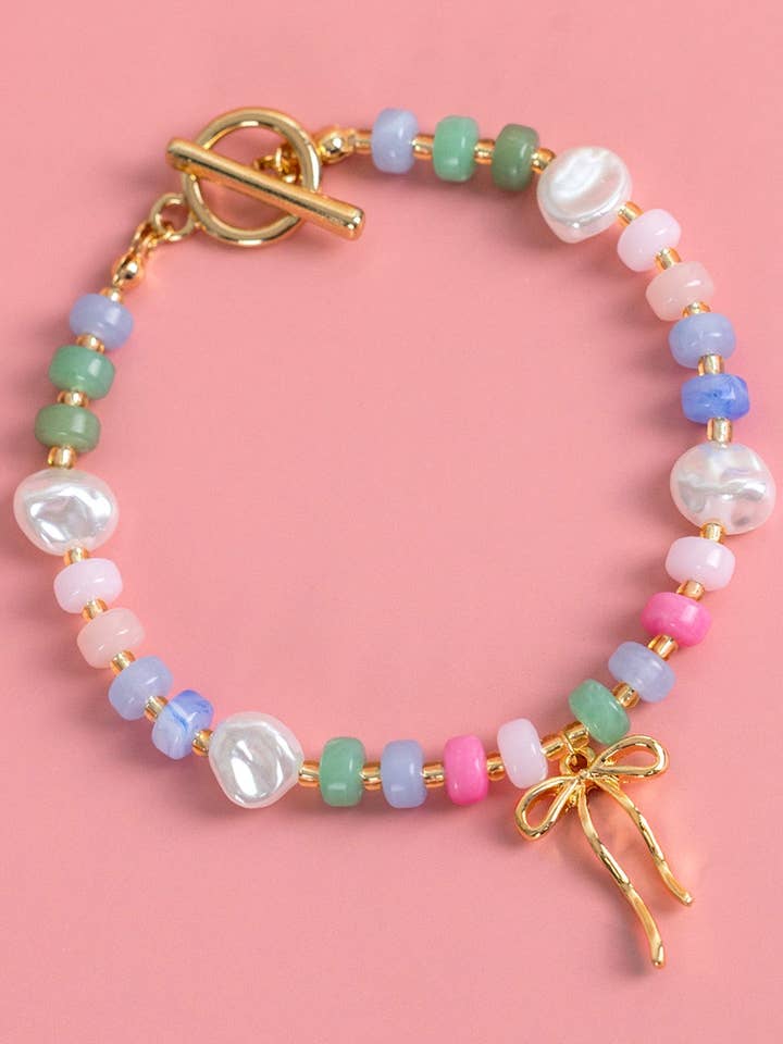 Pulsera de perlas con cuentas Coquette Confetti Crush y cierre de palanca para venta al por mayor de Sessori