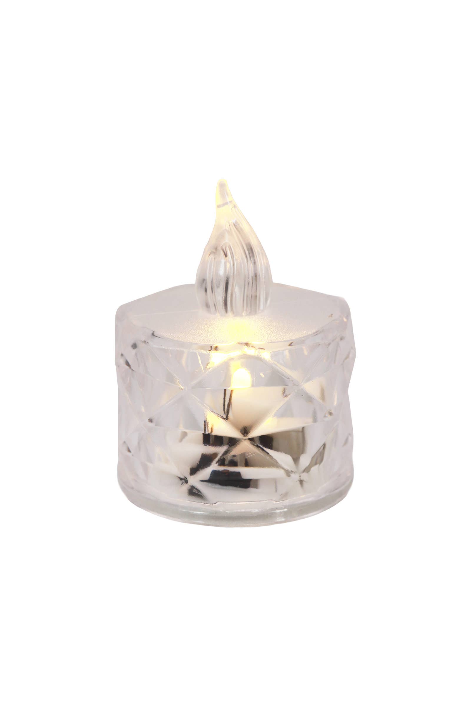WARM WHITE Crystal Cut Flameless Led Candle Tealight - 24 Pcs for wholesale on Faire3