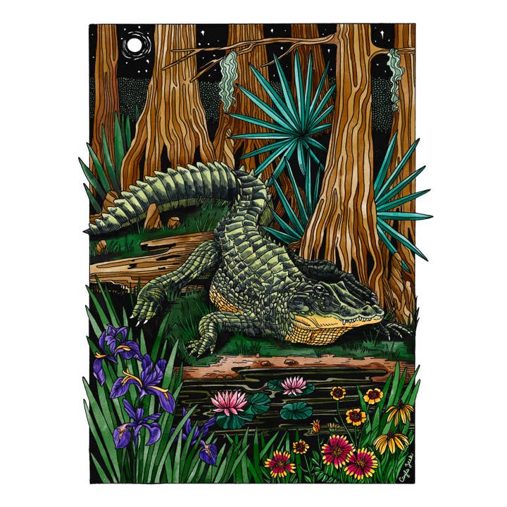 Mattea - Wholesale Art Print - 8 x 10 Alligator Art Print1