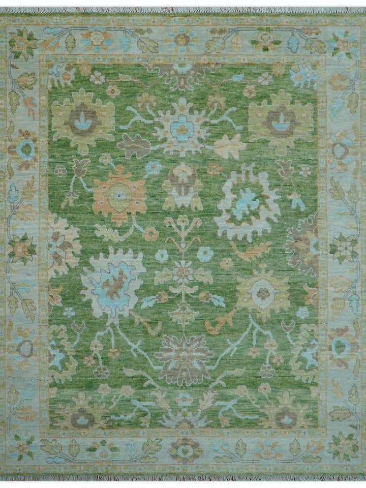 Tapete de Área Feito à Mão em Lã com Design Tradicional Oushak Verde Antigo Personalizado por atacado de The Rug Decor, Inc.