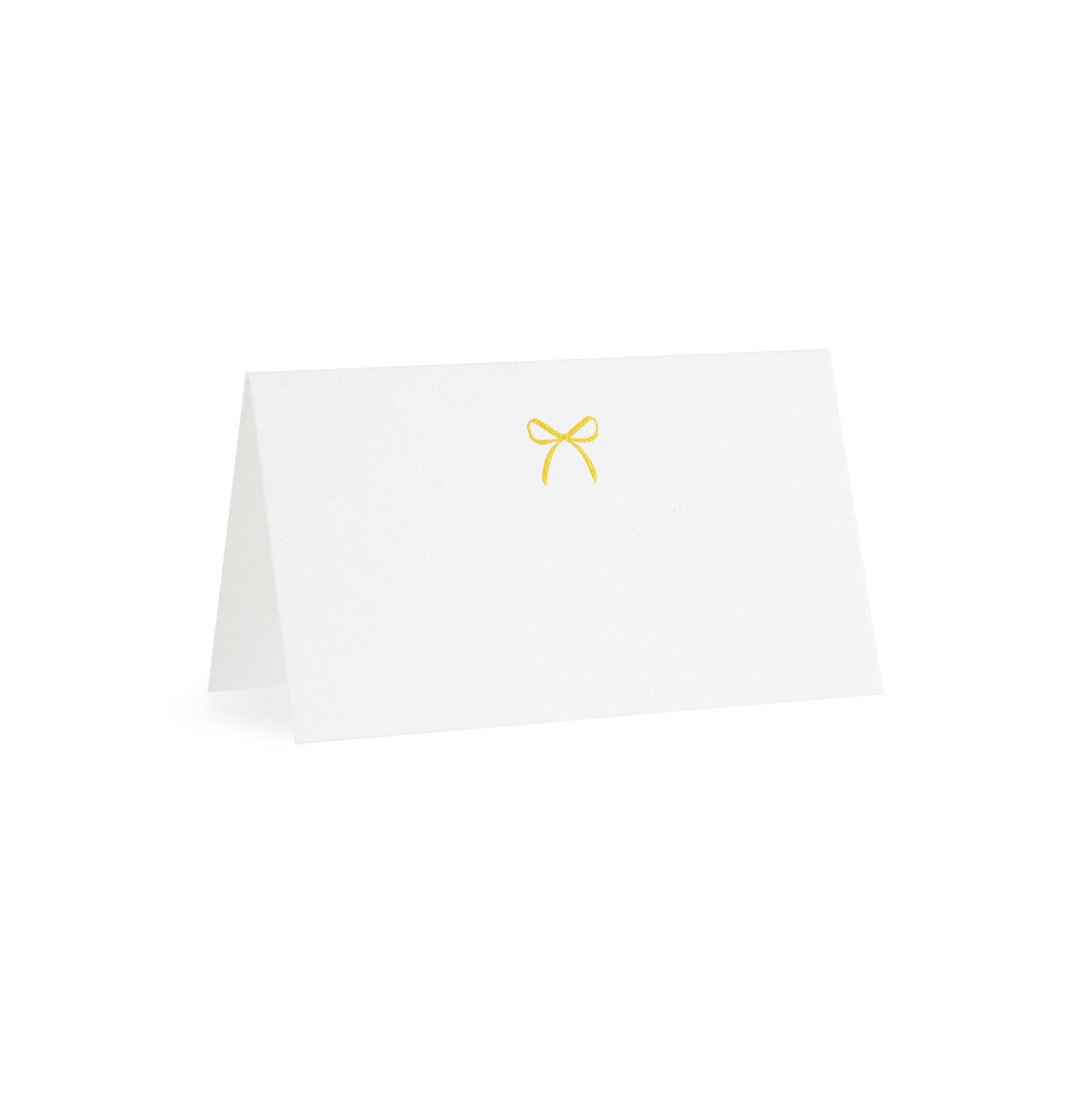 Sugar Paper - Wholesale Place Card / Place Holder - Gold Bow Place Card0