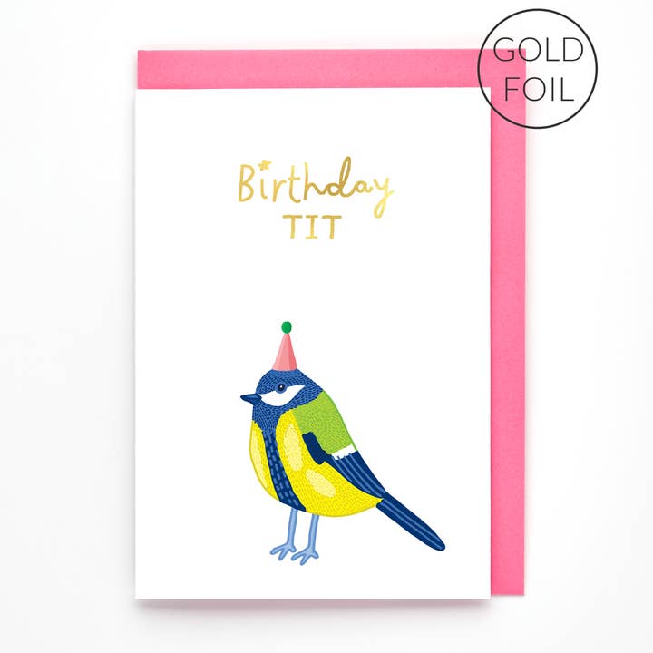 You've Got Pen On Your Face - Vente Cartes d'anniversaire - Birthday Tit | Carte d'anniversaire amusante pour femme | Finition dorée0
