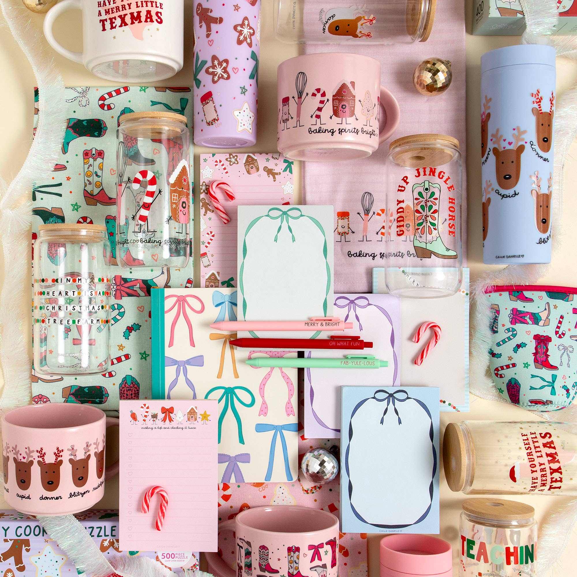 Callie Danielle - Vente Gourde/bouteille isotherme - Gobelet fin en acrylique de Noël avec biscuits de fête4