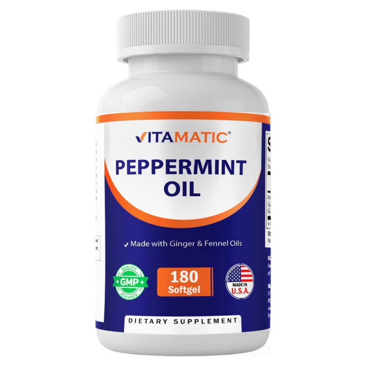 Vitamatic - Wholesale Oral Supplement/Vitamin - Vitamatic | Peppermint Oil | 180 Softgels