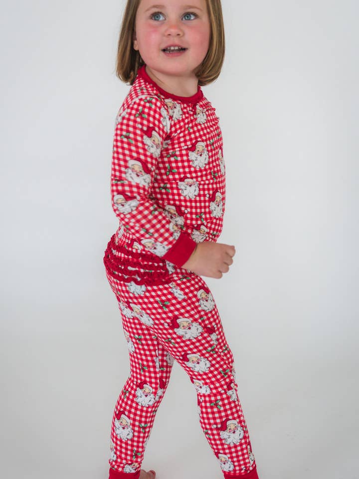 SoftSnooze™ Toddler Girls Bamboo Viscose Red Dear Santa Ruffle Long Sleeve Pajama Set with Signature Rear Ruffles
for wholesale on Faire7