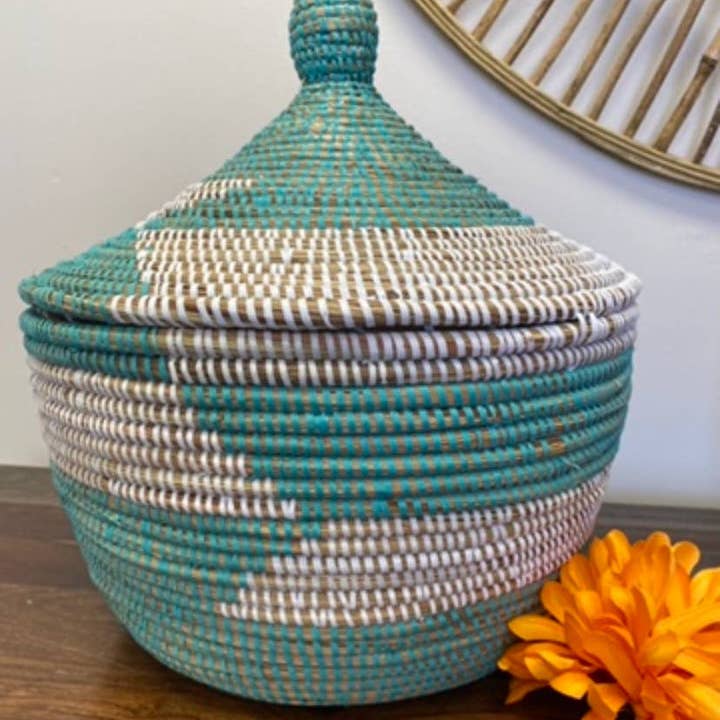 Gitzell FairTrade - Wholesale Basket - Assorted Sweet Grass Large Lidded Baskets11