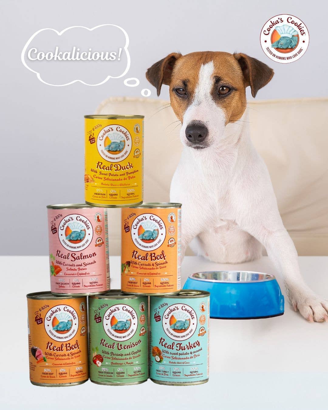 Belpharmed bv: Cooka's Cookies & Sensidog - Wholesale Pet Food - Dog - Real Duck - Natural Humid Dog Food2
