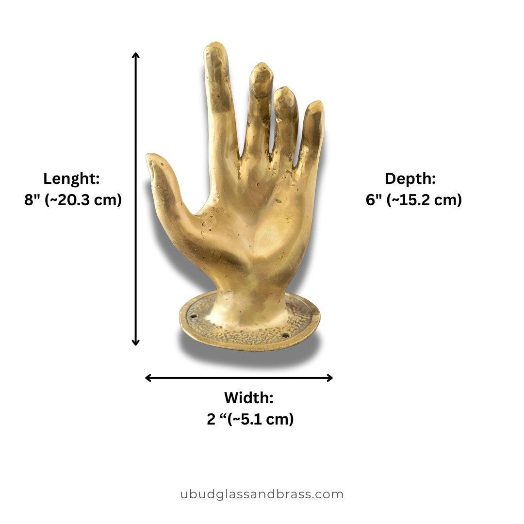 Ubud Glass - Vente Poignée/bouton - Poignée de porte poignée de main en laiton massif – Poignée murale steampunk (gauche/droite)16