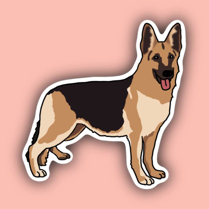 Delmarva Stickers - Wholesale Sticker - German Shepherd - 3" Waterproof Sticker0
