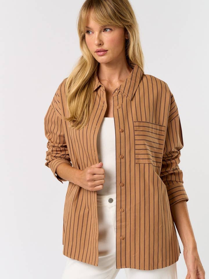 Chemise rayée oversize ILT2539 pour la vente par Lalavon