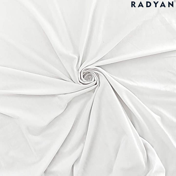 Modal Jersey Rayon Spandex Fabric White for Apparel 58/60" for wholesale by Radyan Fabrics