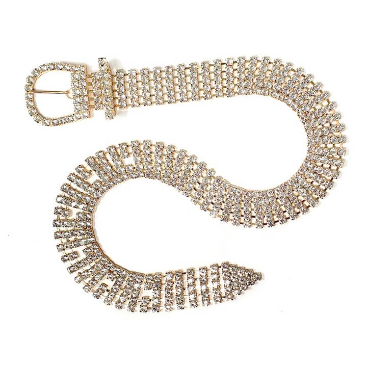 Sensibling Corp. - Wholesale Belt – Women's - Embellished Crystal Rhinestone Buckle Belt3