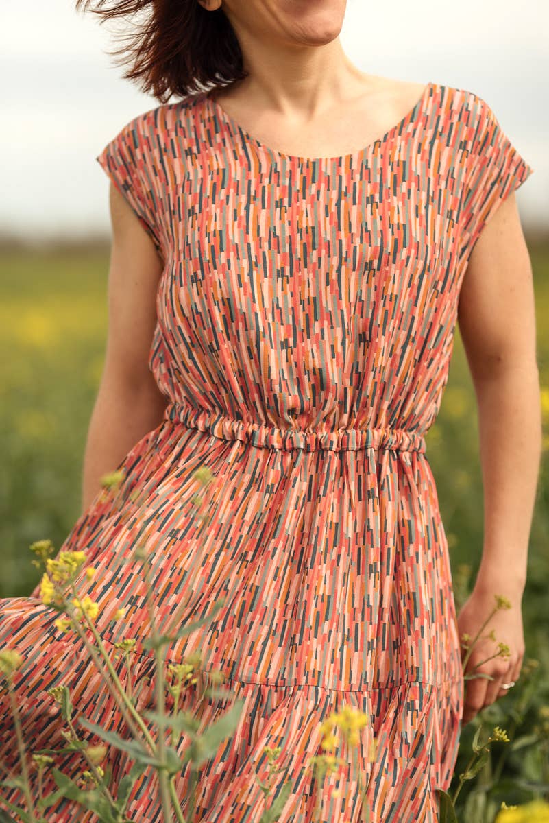 Eglantine et Zoé - Venta al por mayor Tela - Tela de popelina viscosa Roc Coral5