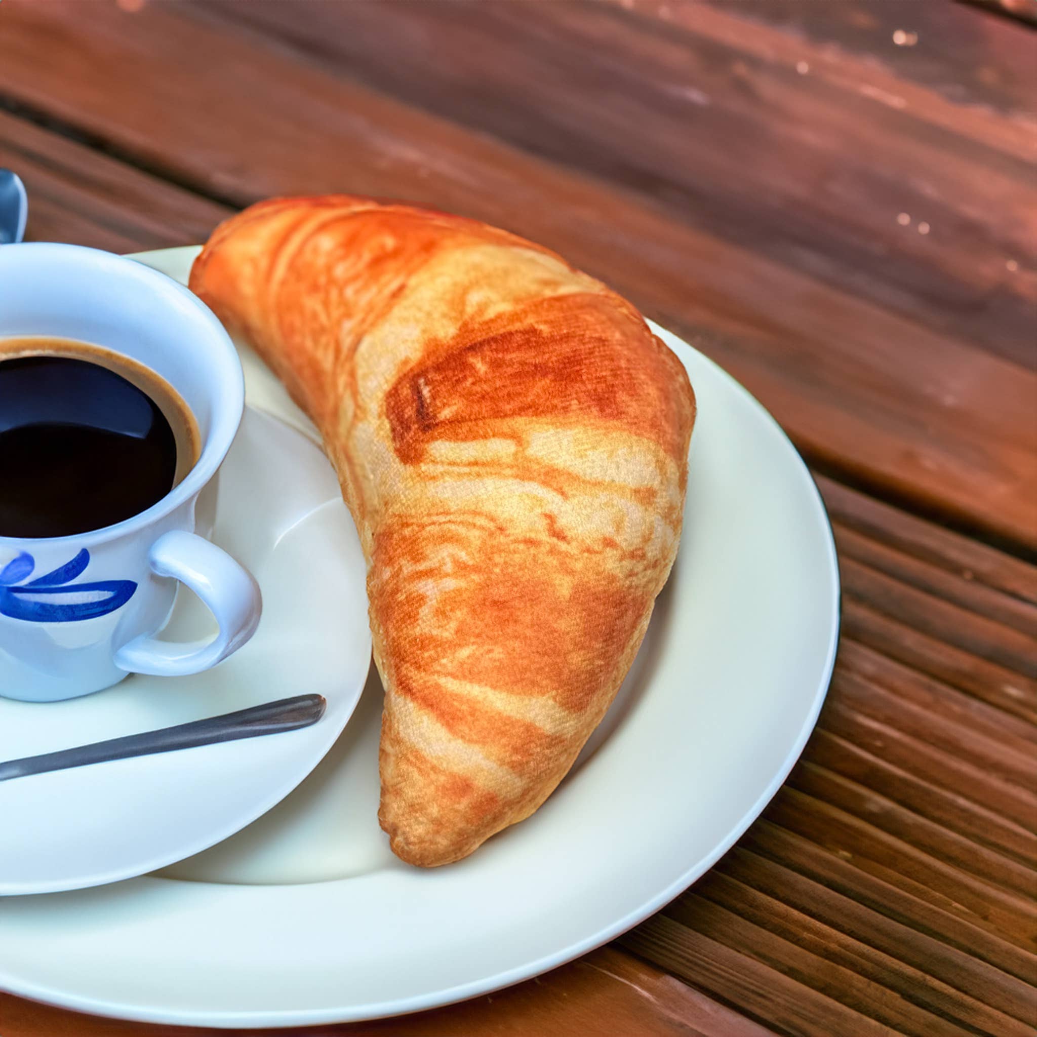 Luxoland Pet Accessories - Wholesale Pet Squeaky Toy - Dog - Croissant - Plush Squeaky Toy