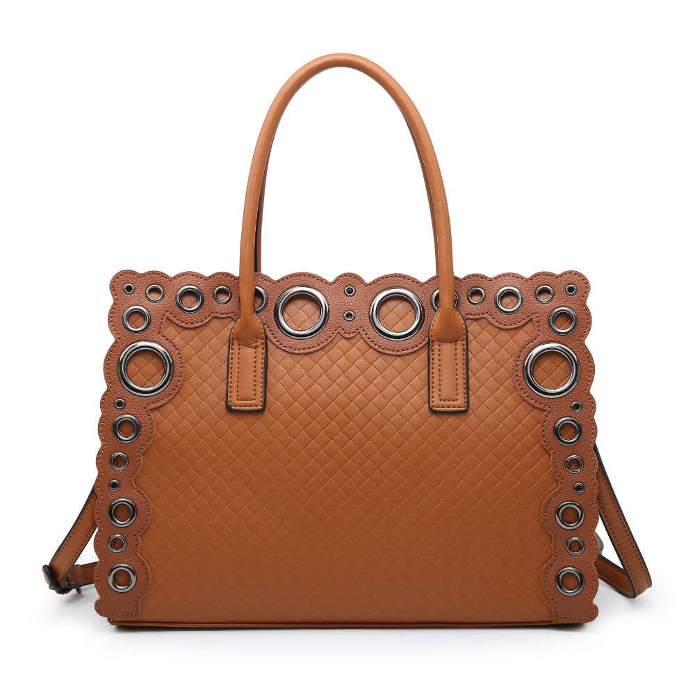 Papaya Fashion Ltd - Wholesale Top Handle Bag - Women's - 82230-3 Handbag with metal rings along the edge of bag2