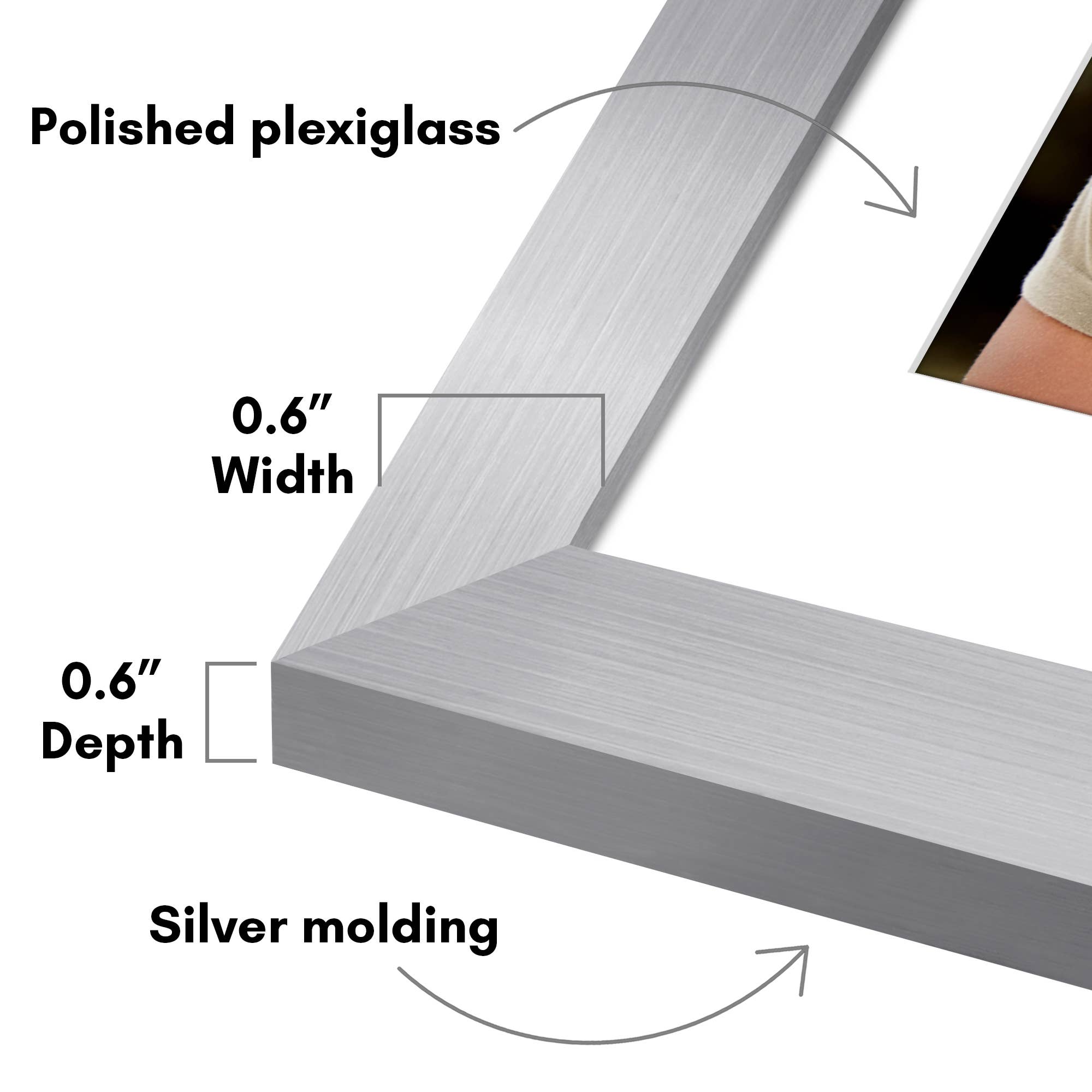 Americanflat - Wholesale Picture Frame - Americanflat 5 Pack Picture Frames With Mat Plexiglass Cover18