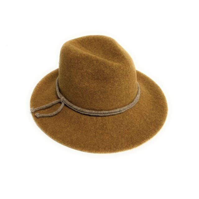 Shihreen Inc - Wholesale Fedora - Women's - 21S-0905 Boiled Wool Fedora Brim with Tie