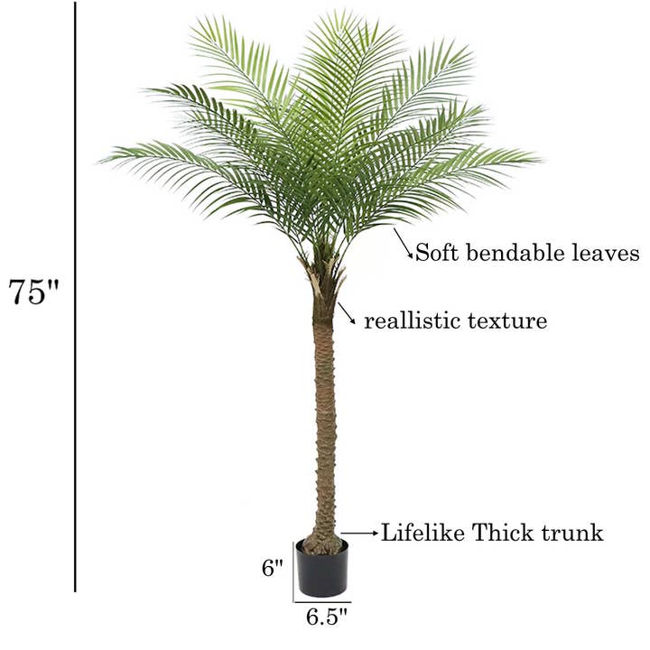 190CM-6.25F-Quality Heavy Artificial Palm Tree for wholesale by Angel Isabella