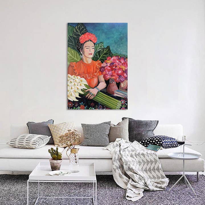 Frida Kahlo 2 Impression sur toile encadrée, photo, décoration murale pour la vente par Study Room