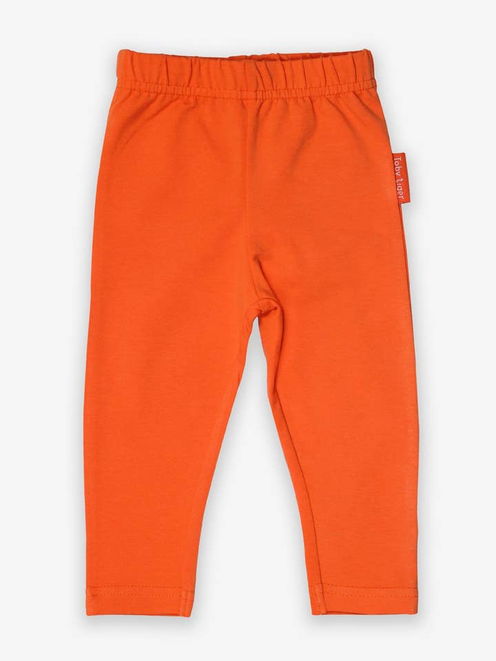 Organic Orange Basic Leggings for wholesale by Toby Tiger
