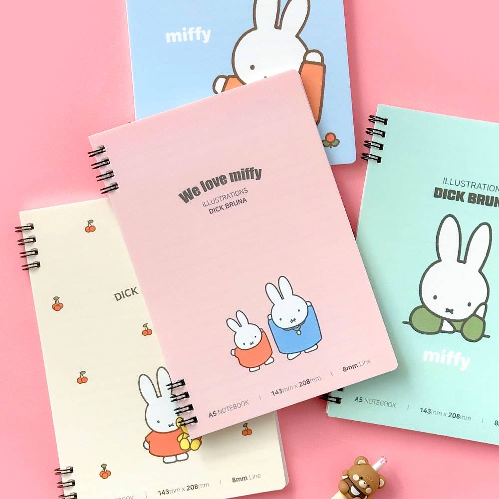 K-Wonderland – wholesale Notebook – Miffy Twin-Ring A5 Notebook 60 pages2