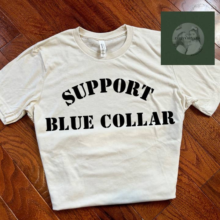 Support blue collar unisex for wholesale by Evelyn Rena co