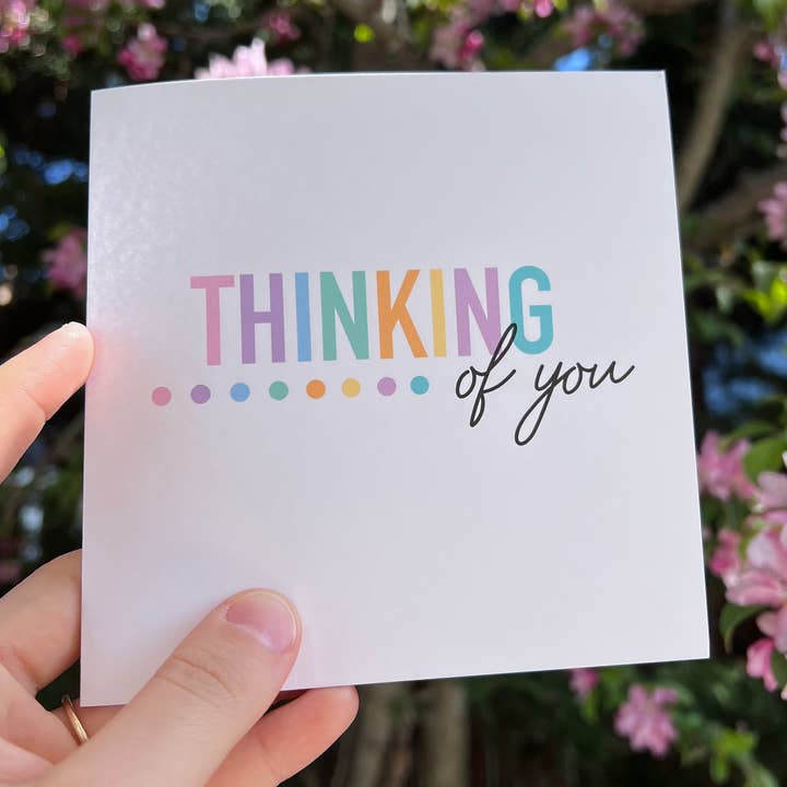 Thinking of you- Biglietto di auguri per la vendita all'ingrosso da parte di Craftedbysamm