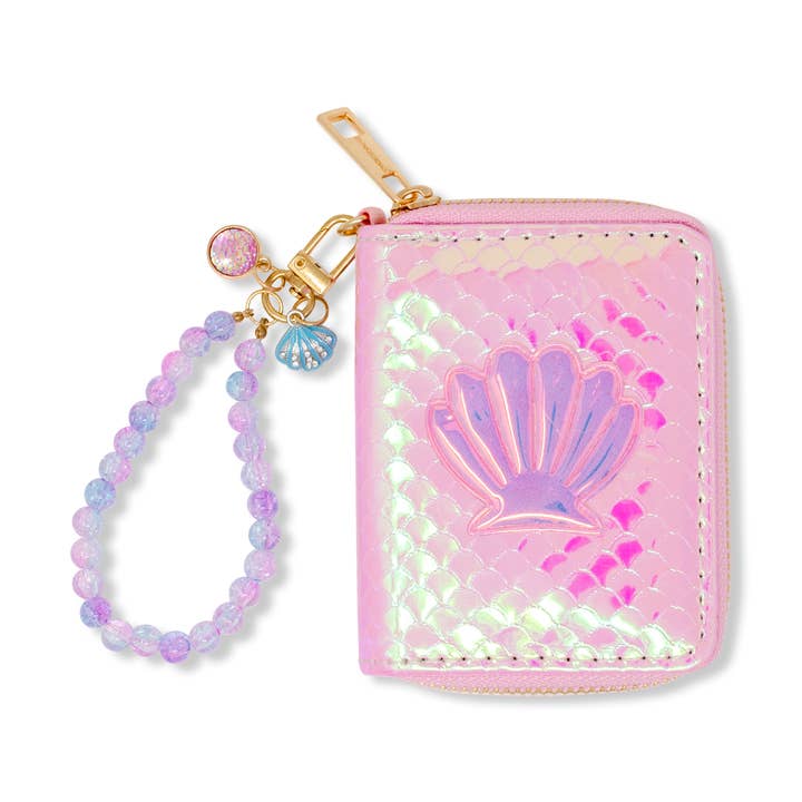 Tiny Treats and ZOMI GEMS - Wholesale Wallet - Kids - Shiny Seashell Mermaid Wallet for Kids0