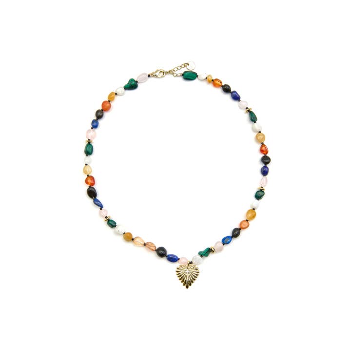 Luxenter - Wholesale Choker/Collar - Collar con Multicolor Piedra Natural acabado oro 18k - Ilisen1