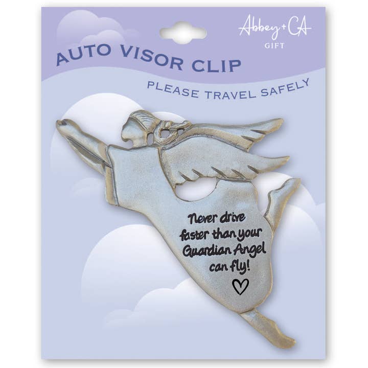 Abbey & CA Gift - Wholesale Car Decorative Charm - Unisex - Guardian Angel Visor Clip