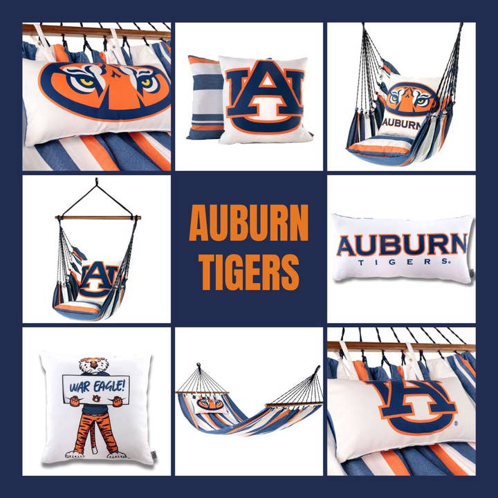 Campus Hammocks - Wholesale Throw/Decorative Pillow - Auburn Tigers Aubie Throw Pillow - Collegiate Licensed Decor4