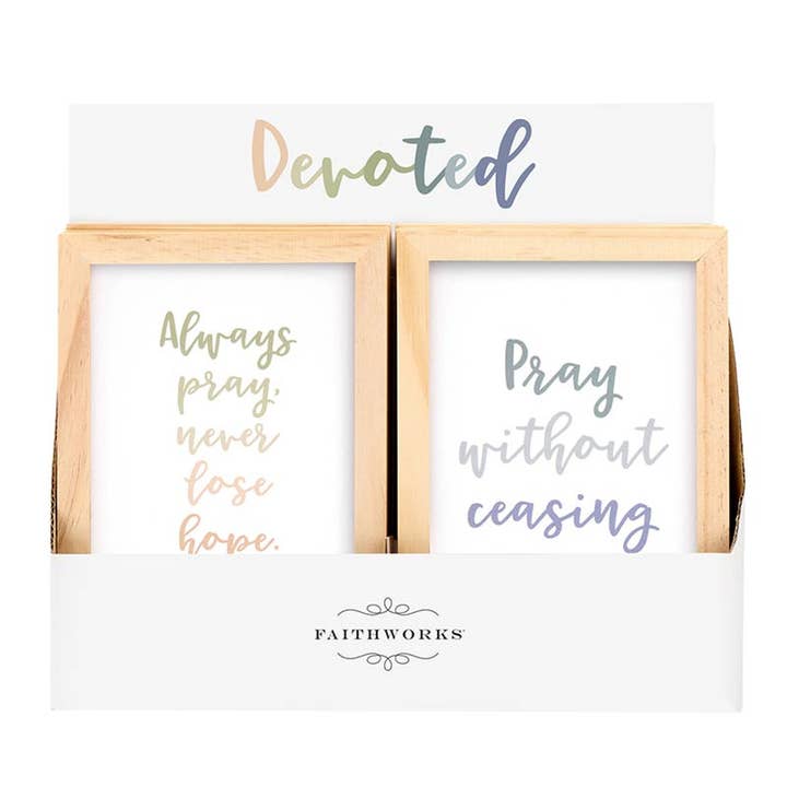 Prayer Art Filled Display - 12 Pcs for wholesale by Faithworks by Creative Brands