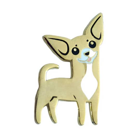 Emaille pin voor honden van Chihuahua voor wholesale door Lili Chin Art
