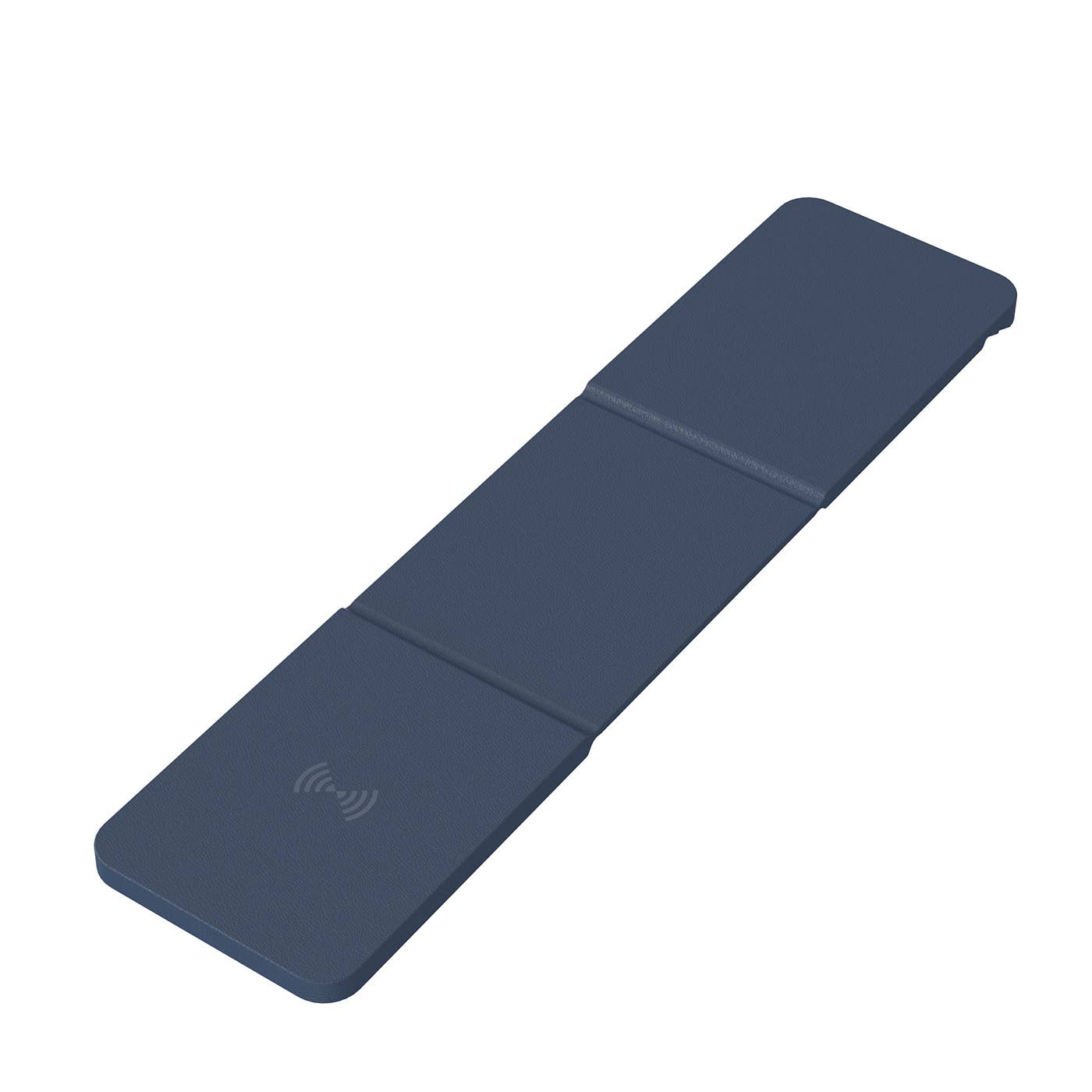 PhunkeeTree - Wholesale Phone/Tablet Stand - Navy with Mint - Leather Wireless Charging Folding Stand2