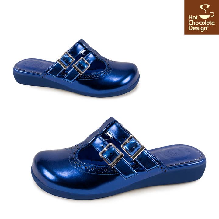 Popping Candy - Wholesale Clogs – Women's - Hot Chocolate Design Chrome Crush Blue Clogs1