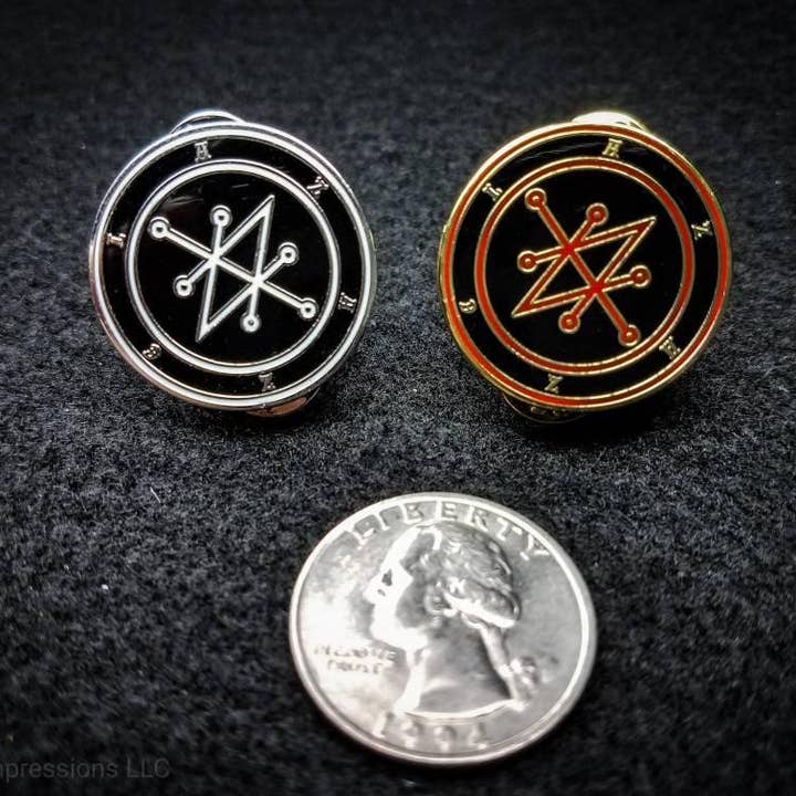 Goetic Impressions - Wholesale Lapel Pin/Button - Azazel Sigil Hard Enamel Pin6