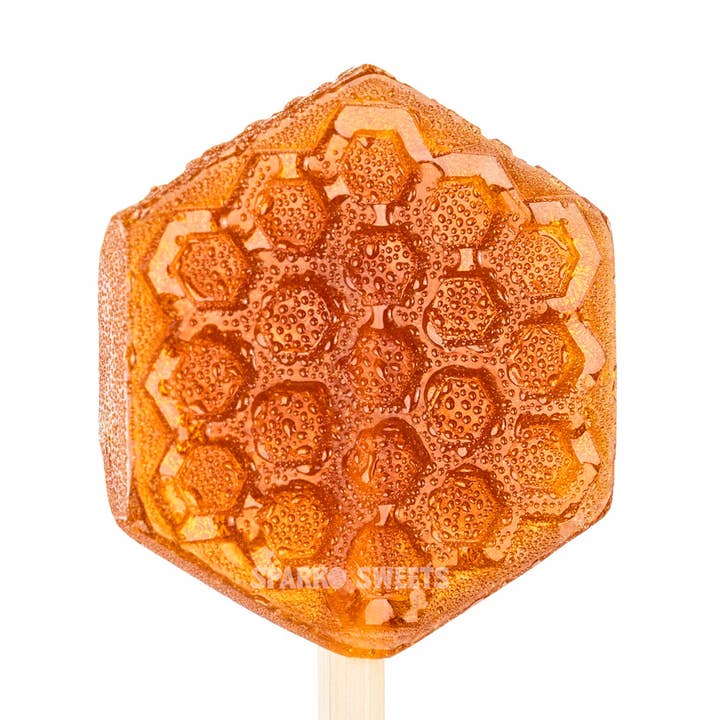 Ginger Honeycomb Lollipops - 1.25" for wholesale by Sparko Sweets