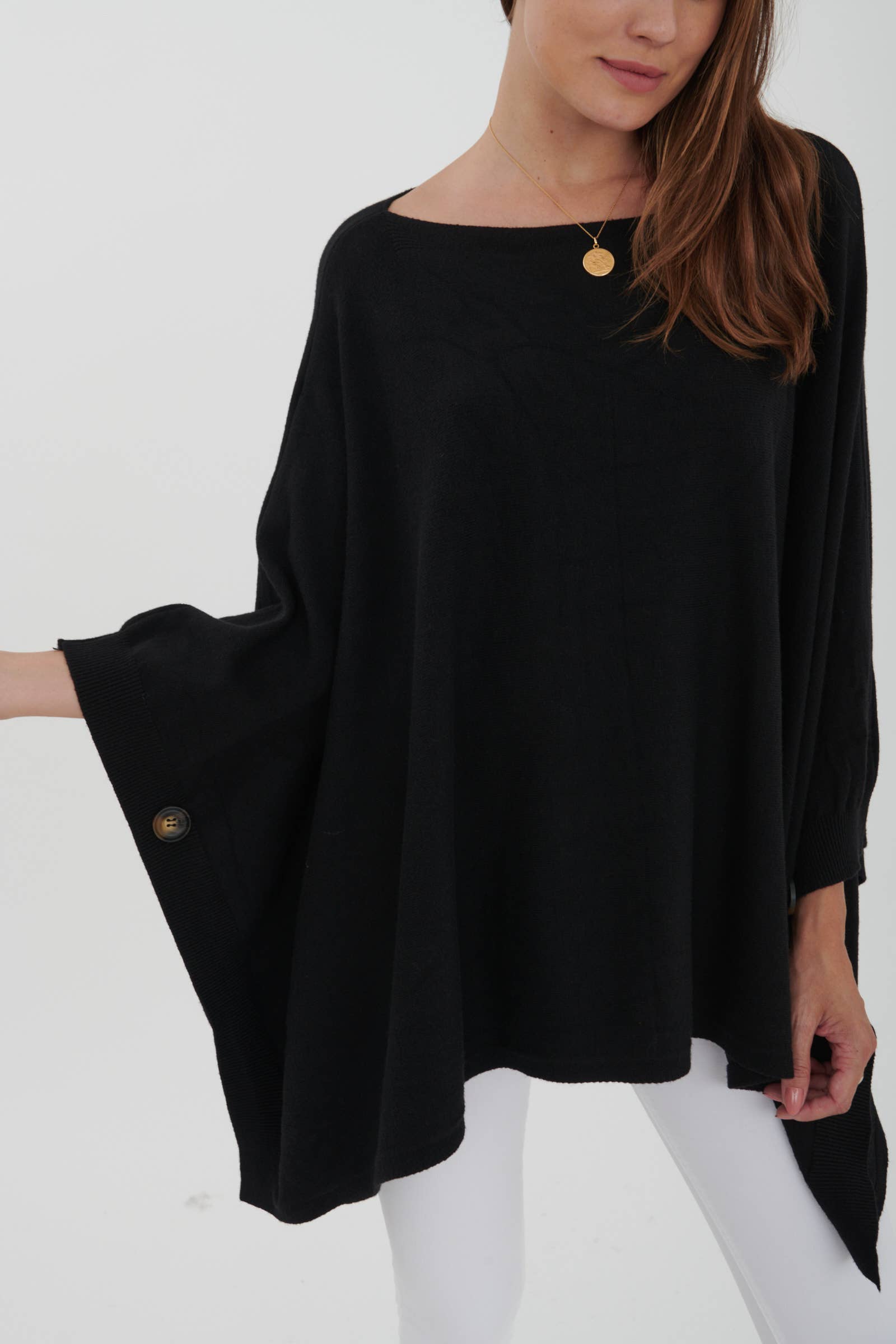 ORNELLA PARIS - Wholesale Poncho - Women's - LEL-P22269 cashmere poncho14
