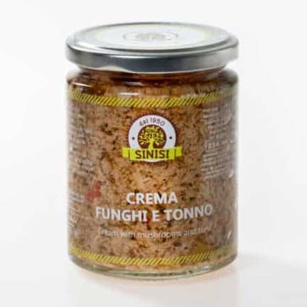 Crema funghi e tonno per la vendita all'ingrosso da parte di Cantine Giovine Sapori Andriesi S.r.l.
