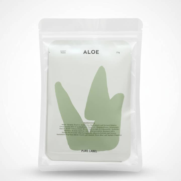 CELEMENT /IN YOUR GLOW - Wholesale Skincare Face Mask - 5 Pack K-Beauty Aloe Sheet Mask Soothing & Moisture Recovery2