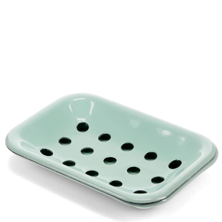 Rex London UK - Wholesale Kitchen Soap Dish - Two-Part Enamel Soap Dish - Green