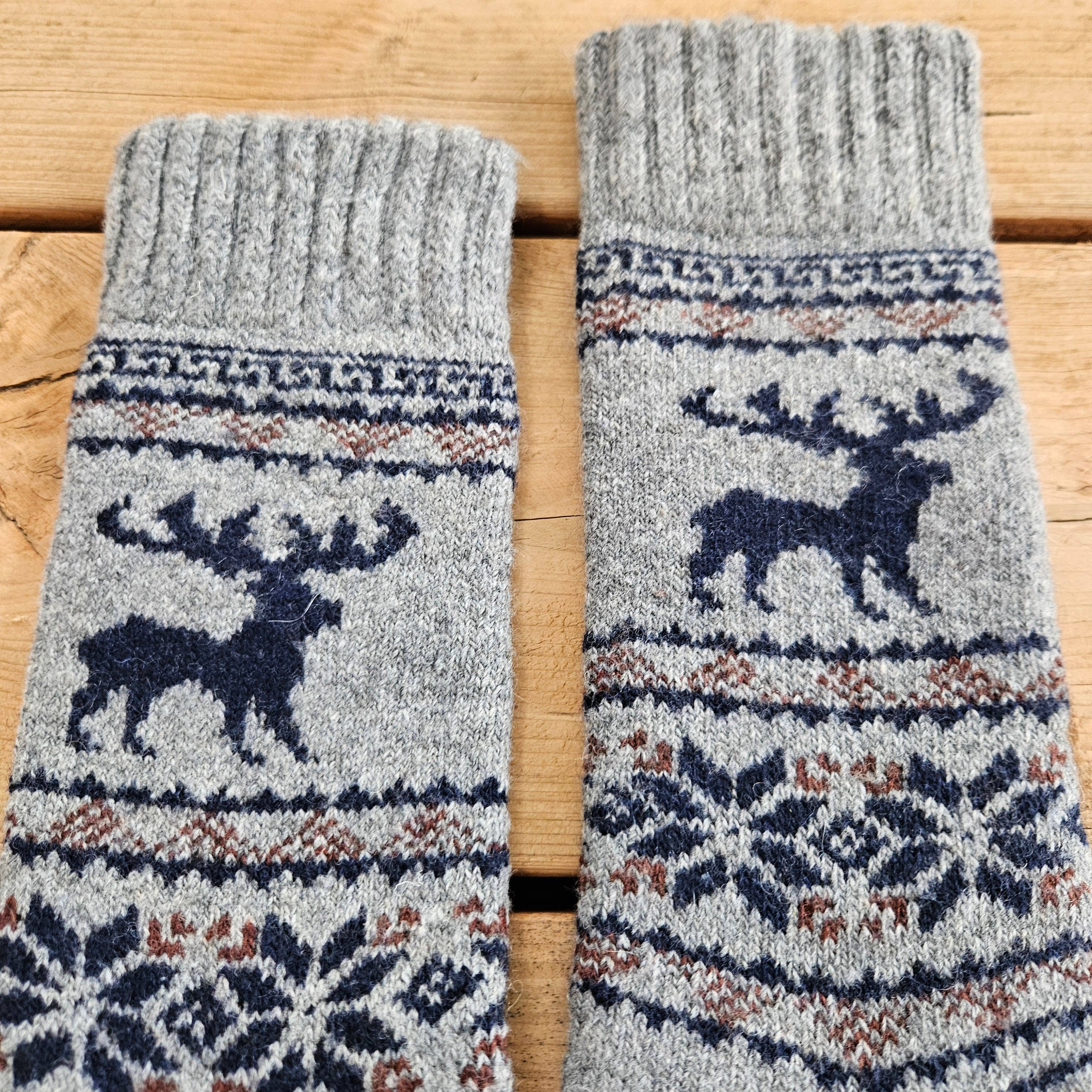 NorraVilla - Wholesale Socks - Women's - Alpaca wool socks - Nordic Unisex REINDEER - 39-46 2