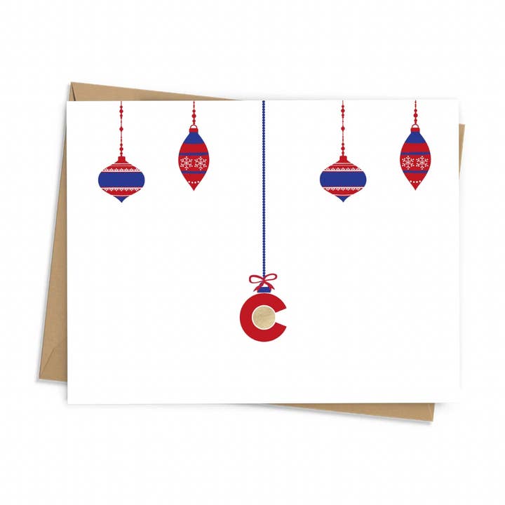 Colorado Ornaments Holiday Card for wholesale by The Card Aisle