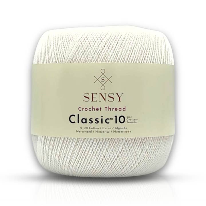 Sensy - Wholesale Yarn - Sensy Crochet Thread Classic Size 10, 100% Mercerized Giza Cotton, 617 Yards, Gauge 0 Lace44