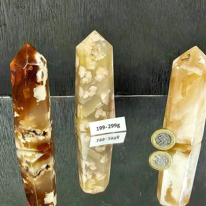 Distinction Crystals - Wholesale Spiritual Stone/Crystal - Flower Agate Crystal Towers1