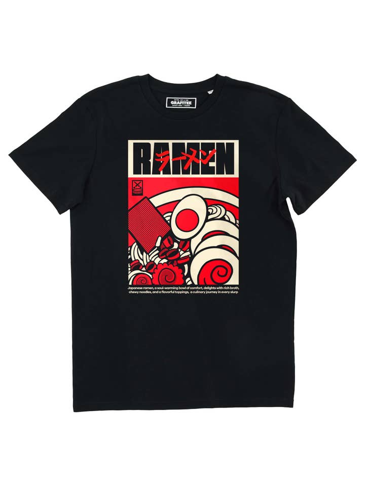 Black Ramen Akira Tee - Japan Food Graphic T-Shirt for wholesale on Faire