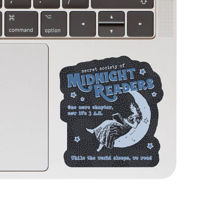 Juju and Moxie - Wholesale Sticker - Night Reader Lit Book Lover High Quality Vinyl Sticker1