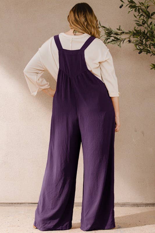 Oddi - Wholesale Jumpsuit - Women's - Plus Solid Button Sling Jumpsuit14