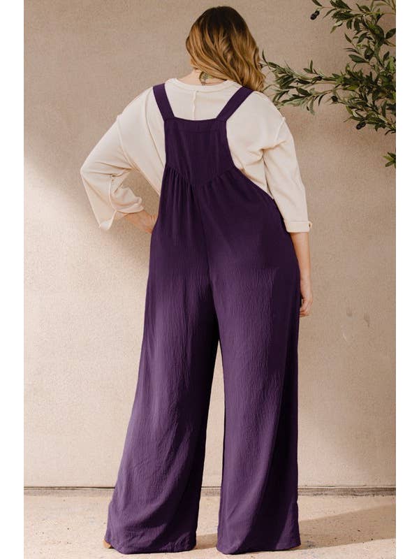 Oddi - Wholesale Jumpsuit - Women's - Plus Solid Button Sling Jumpsuit14