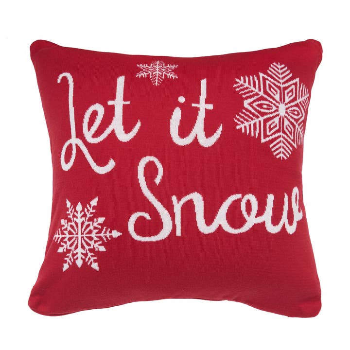 Christmas Let It Snow Snowflakes Throw Pillow for wholesale by C&F Home